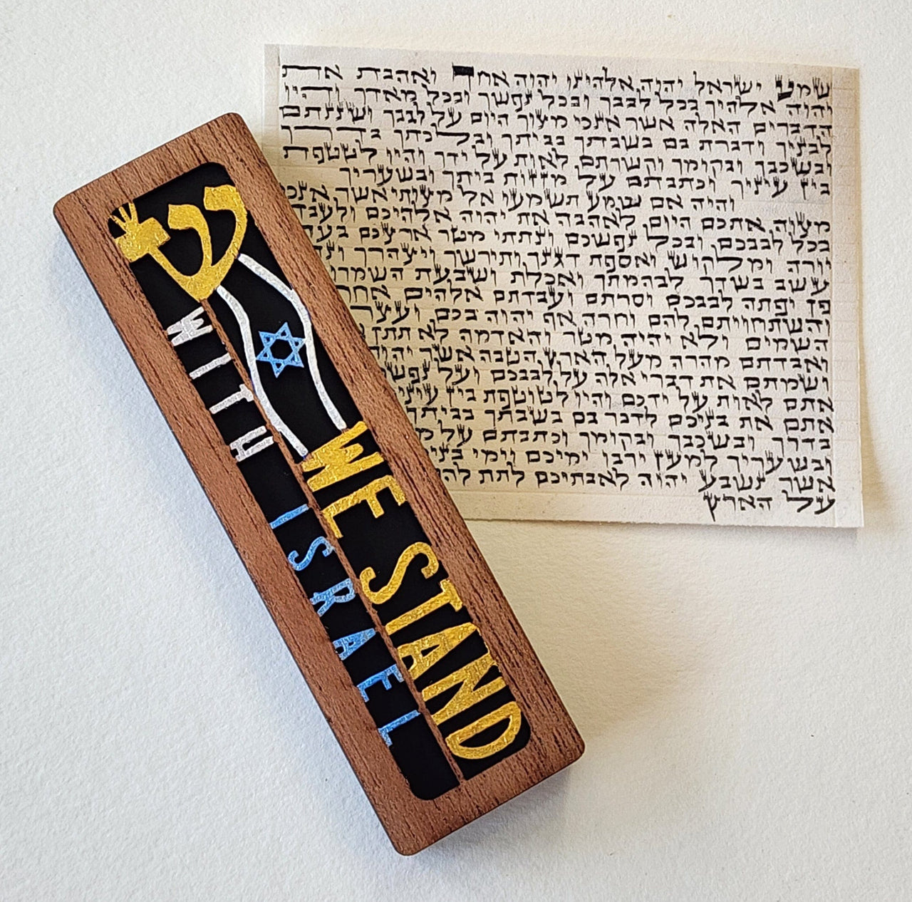 Glenn Grubard Designs - We Stand with Israel Mezuzah by Glenn Grubard - (Choice of Colors) - ModernTribe