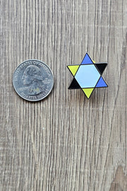 Lynn Factor Designs Brooches & Pins Non Binary Jewish Pride Pin