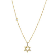 HOTCROWN - Small Star of David Necklace with White Diamonds - 14k Yellow, Rose or White Gold - ModernTribe