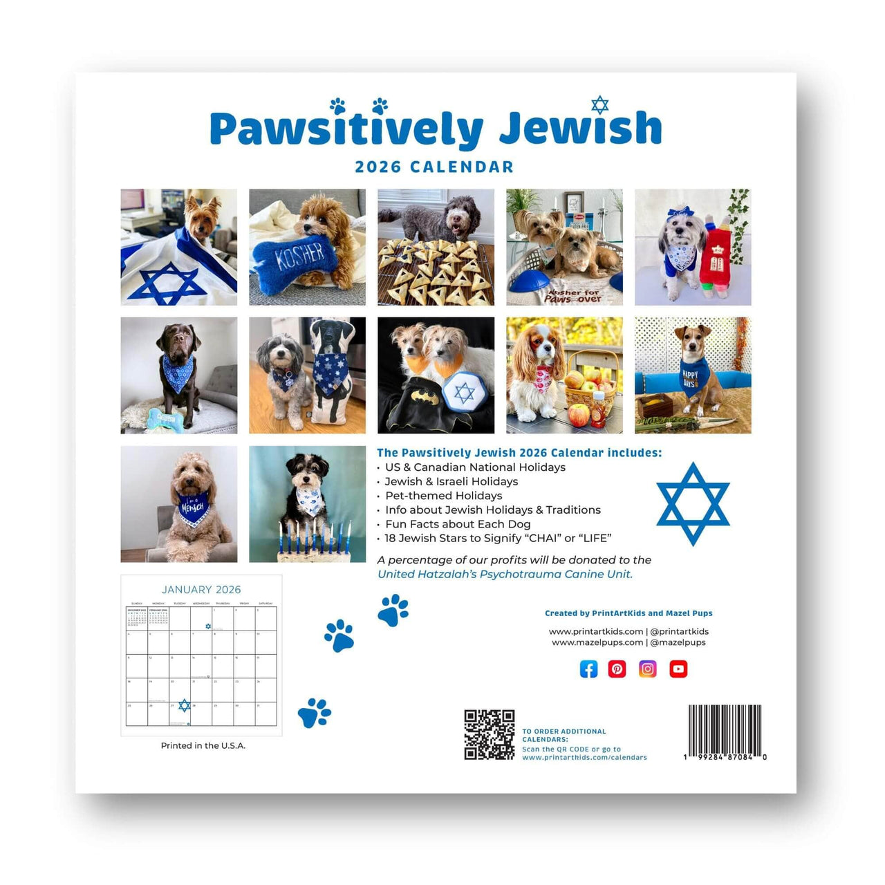 Mazel Pups - Pawsitively Jewish 2026 Calendar - ModernTribe