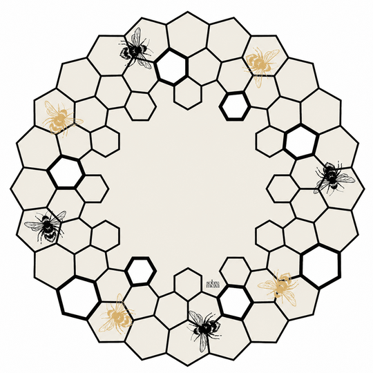 Bee Hive Spill-Proof Placemats - Set of 6