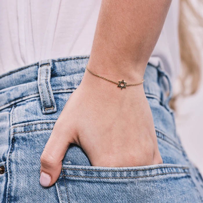 HOTCROWN - Classic Star of David Bracelet - 14k Yellow, Rose or White Gold - ModernTribe