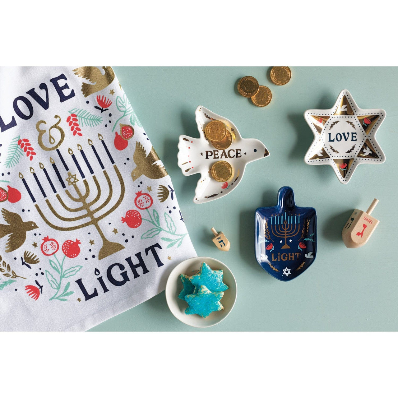Danica Jubilee - Love and Light Hanukkah Dishtowel - ModernTribe