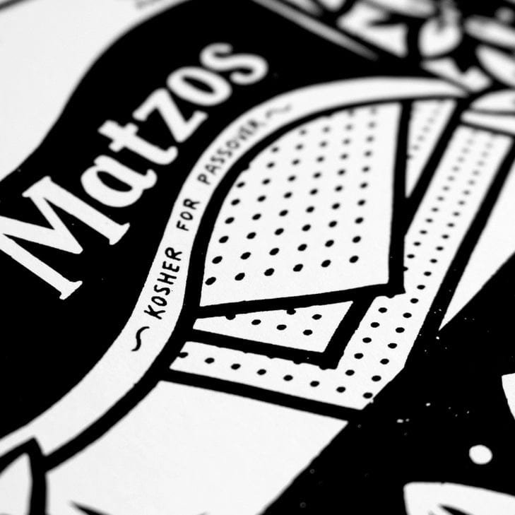 Indestructible Food - Fine Art Matzos Print - Black and White - ModernTribe