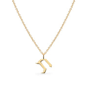 HOTCROWN - Personalized Hebrew Initial Necklace - 14k Yellow, Rose or White Gold - ModernTribe