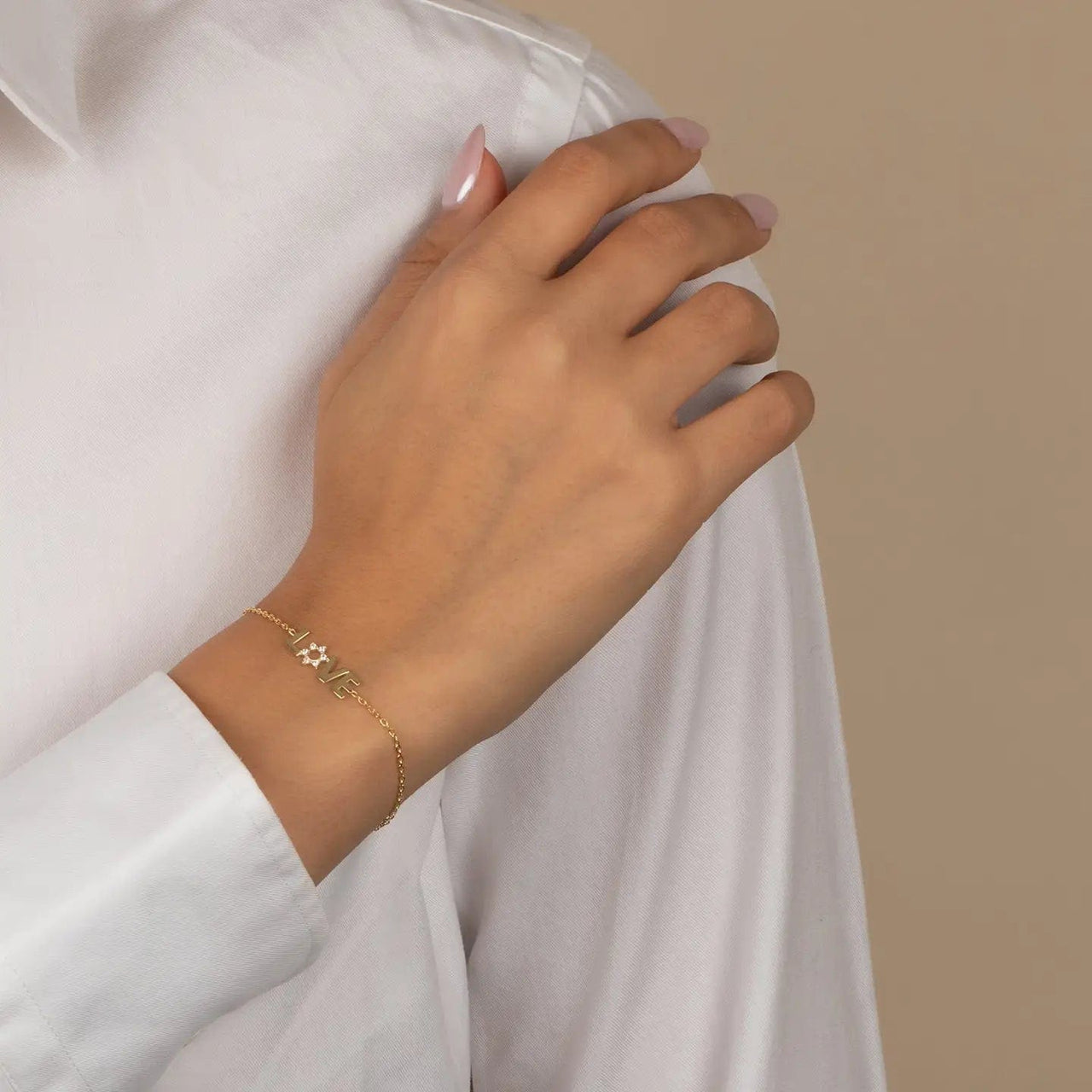 By Adina Eden - Star of David Love Bracelet - Gold - ModernTribe