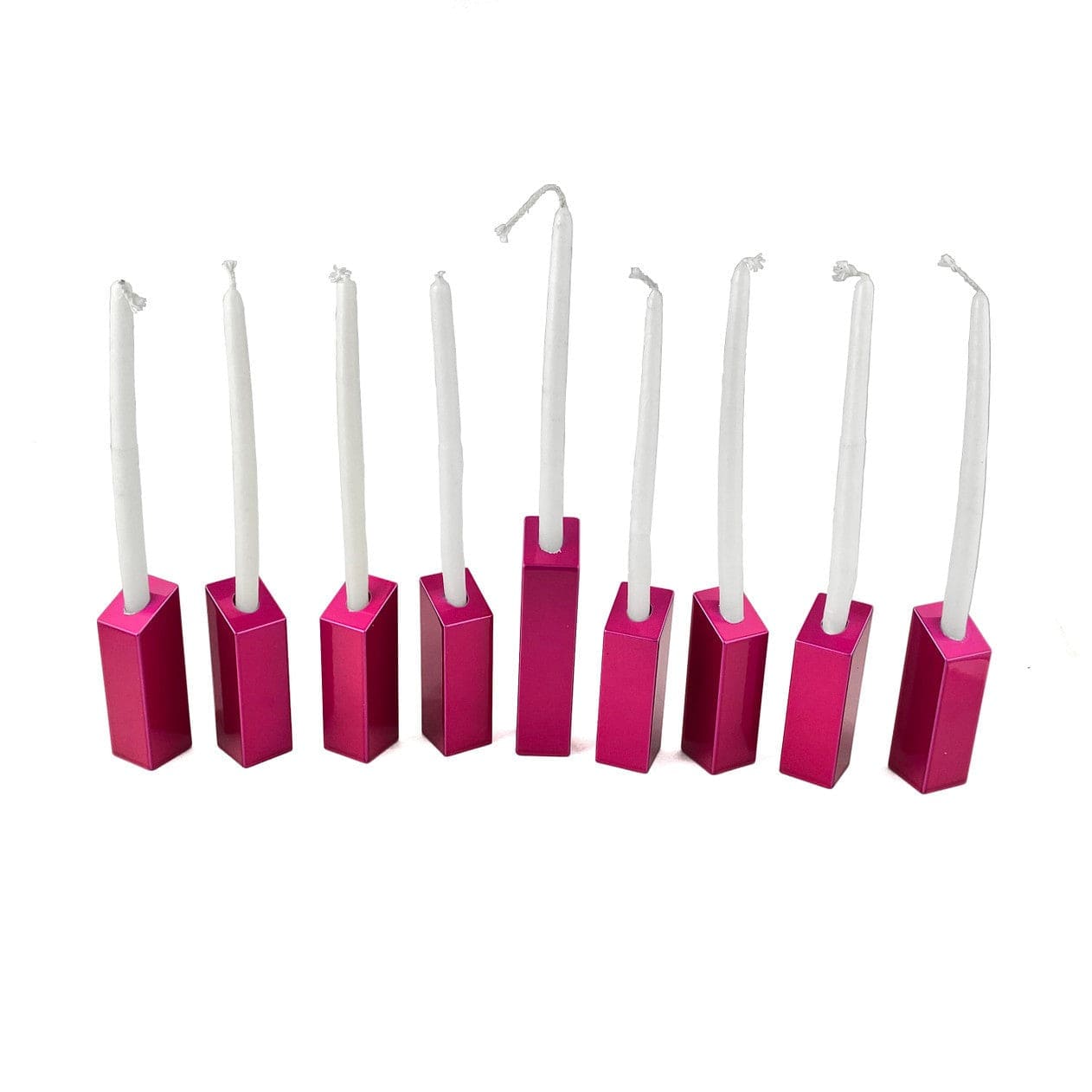 Joy Stember Menorahs Sparkle Leah Modular Hanukkah Menorah by Joy Stember - Pink