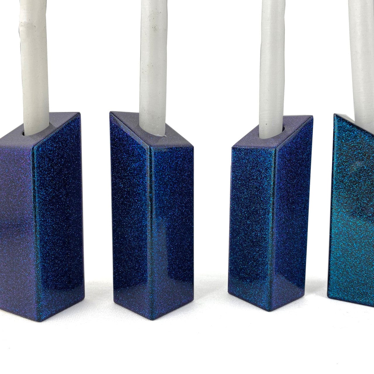 Joy Stember Menorahs Sparkle Leah Modular Hanukkah Menorah by Joy Stember - Blue