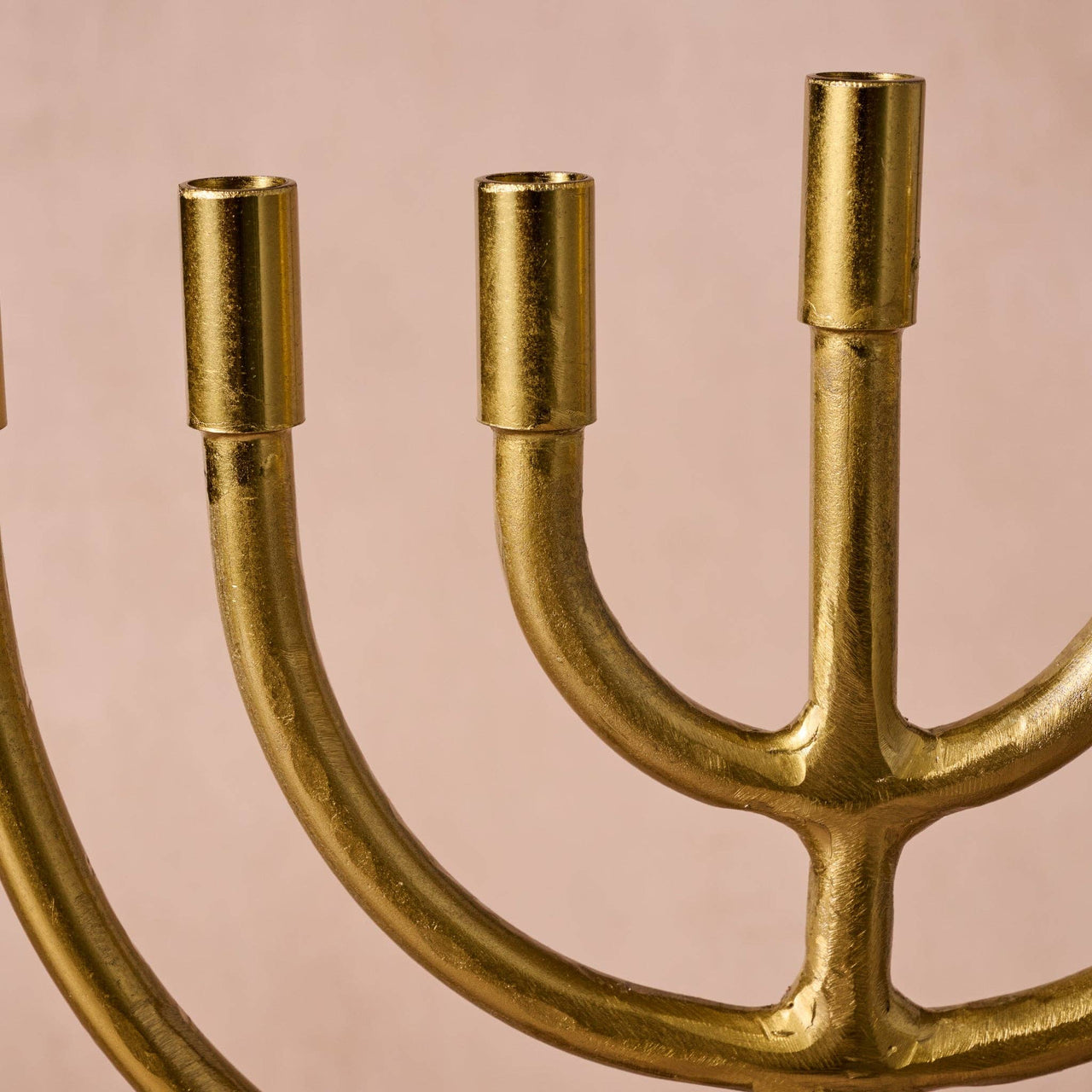 Ten Thousand Villages - Jyoti Brass Horn Menorah - ModernTribe
