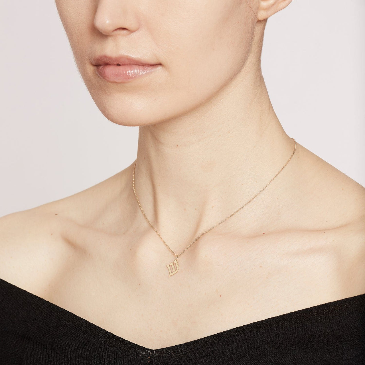 HOTCROWN - Personalized Hebrew Initial Necklace - 14k Yellow, Rose or White Gold - ModernTribe