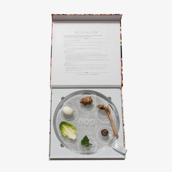 Apeloig Collection - Acrylic Seder Plate - Silver or White - ModernTribe