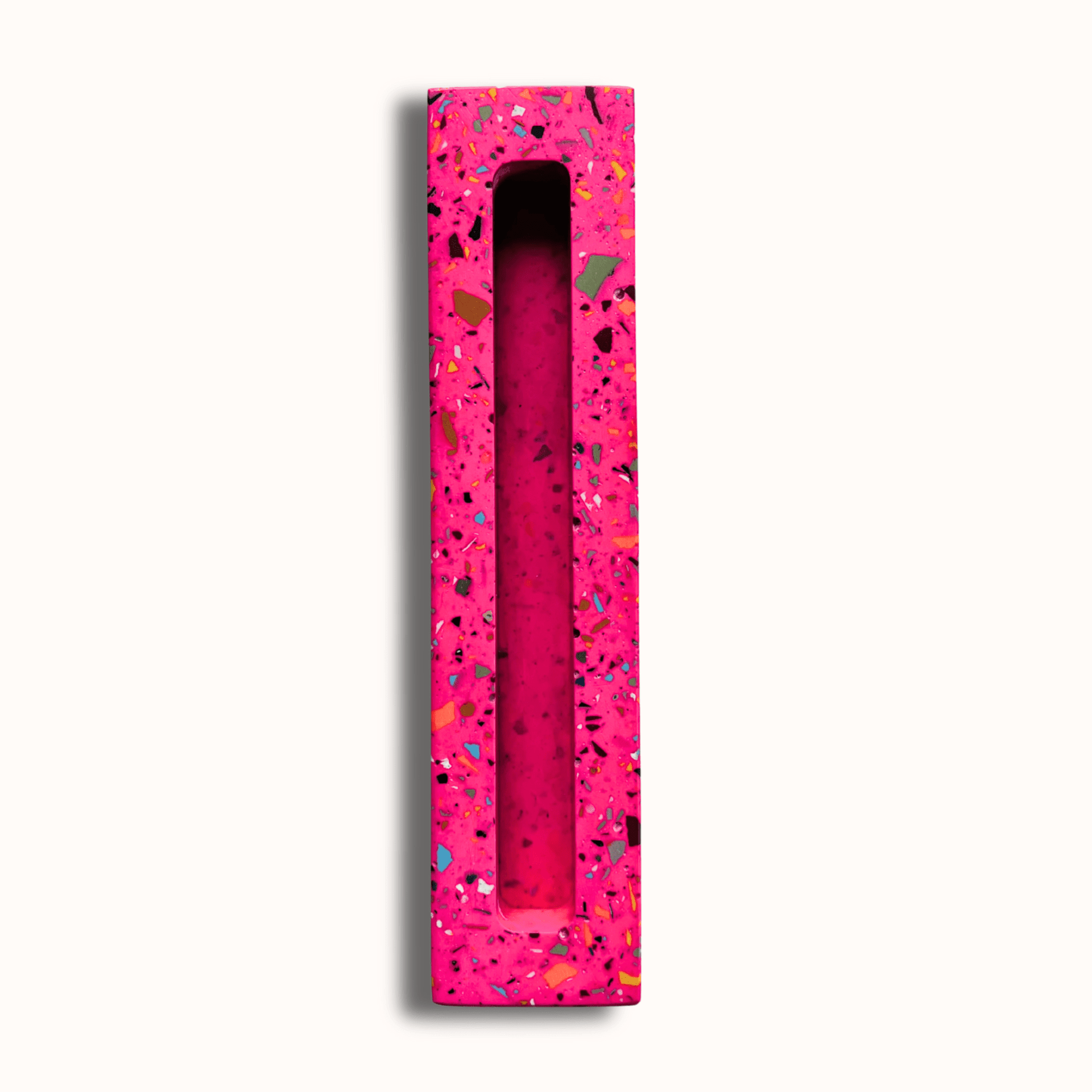 The Materials Design Co. Mezuzahs Hot Pink Rainbow Terrazzo Mezuzah