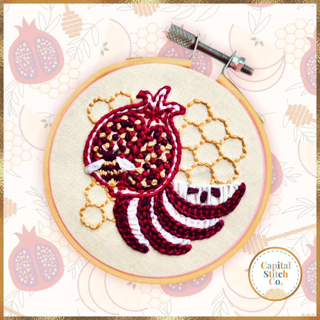 Capital Stitch Co. Crafts Pomegranate Mini Embroidery Kit