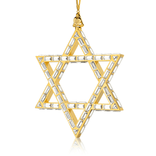 Star of David Maxumus Luxe 24k Gold-Plated and Swarovski Crystal Ornament by Crystamas