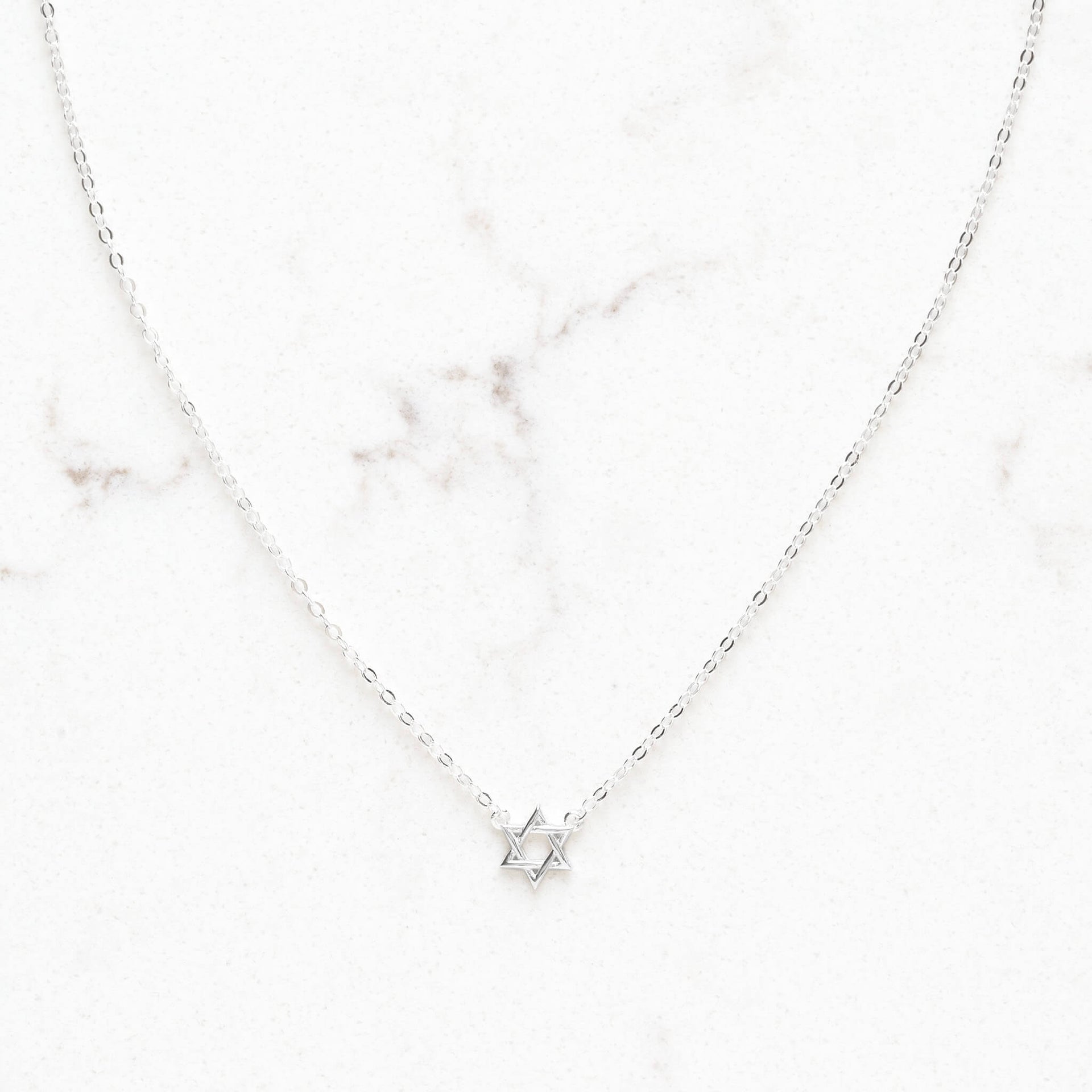 Stitch and Stone - Teeny Tiny Star of David Necklace - Sterling Silver - ModernTribe
