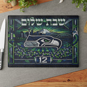 The Rabbi's Wife - Football Stained Glass Style Challah Board - (Choice of Team) - ModernTribe