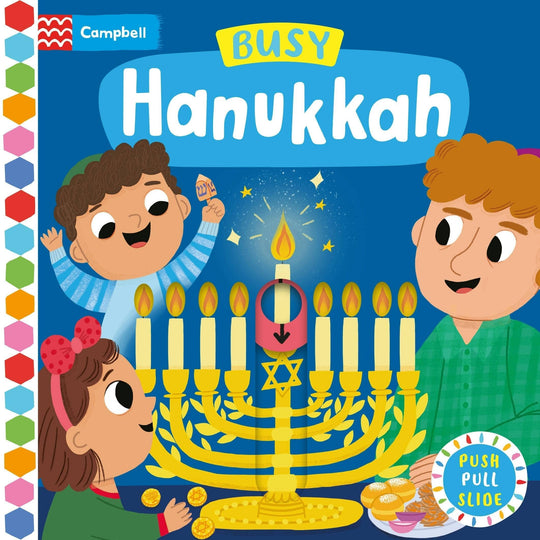 Busy Hanukkah: A Push, Pull and Slide Board Book