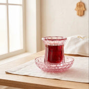 AULICA Kiddush Cups Blush Pink Kiddush Cup and Saucer