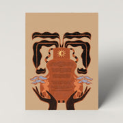 Tchotchke Judaica Ketubahs Tan / Fill-in-the-Blank Full Cup Ketubah by Tchotchke Judaica (Choice of Black or Tan)