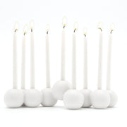 Tchotchke Judaica Menorahs Matte Ivory Ceramic Bubble Menorah (Choice of Colors)