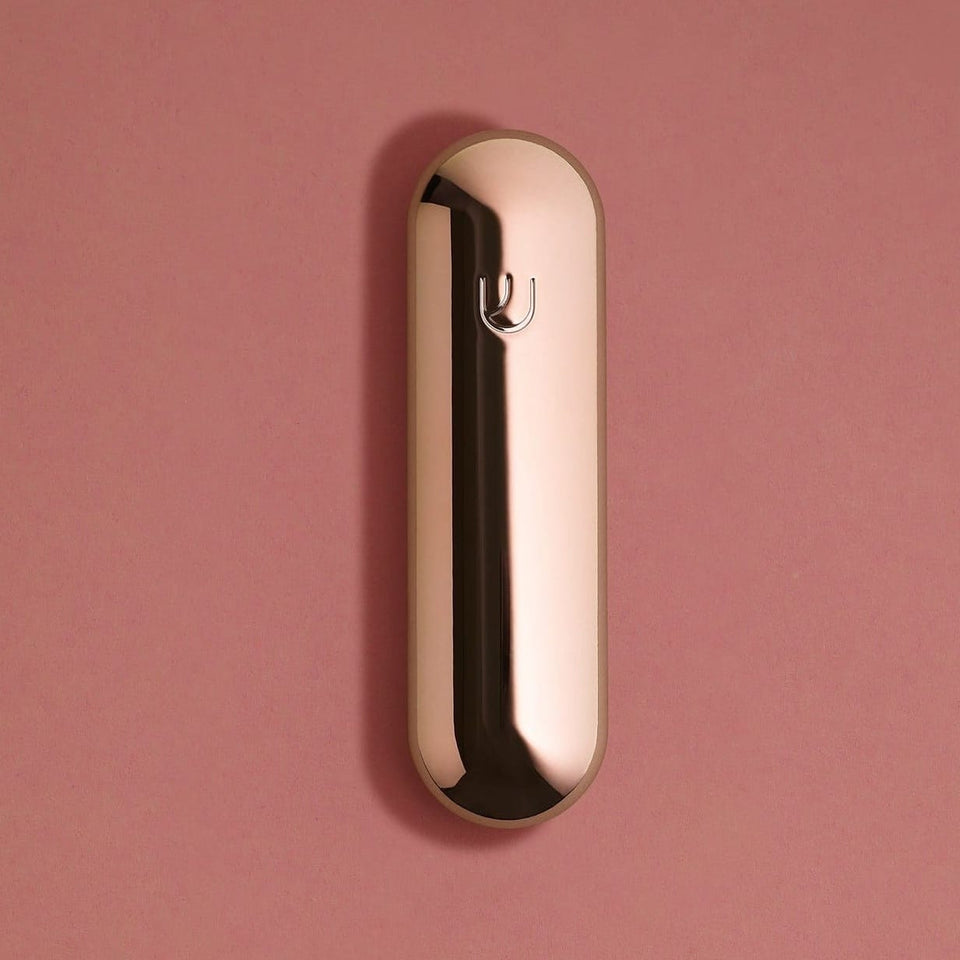 Tchotchke Judaica Mezuzahs Rose Gold Aluminum Pill Mezuzah Case (Choice of Colors)