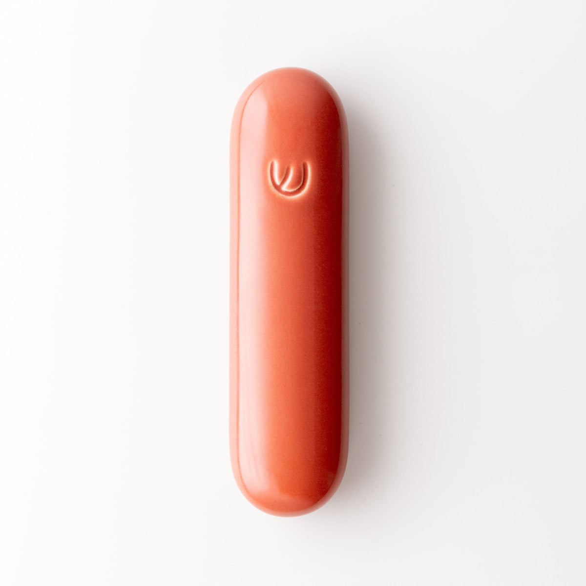 Tchotchke Judaica Mezuzahs Coral Ceramic Pill Mezuzah Case (Choice of Colors)