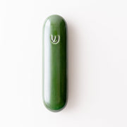 Tchotchke Judaica Mezuzahs Fern Ceramic Pill Mezuzah Case (Choice of Colors)