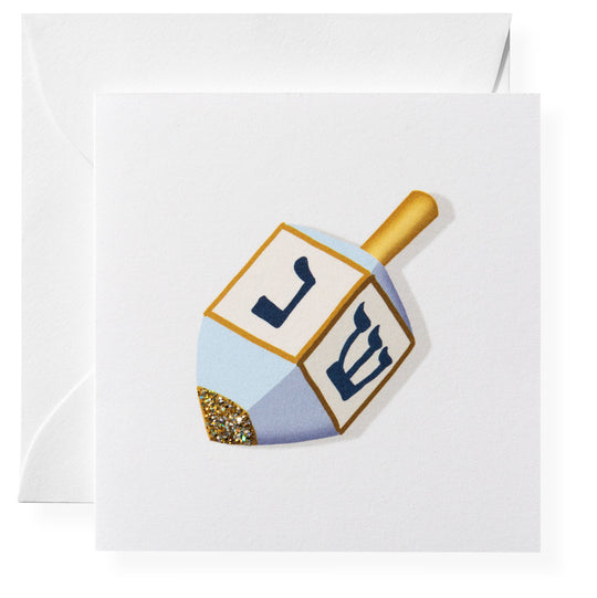 Glitter Dreidel Gift Cards, Box of 6