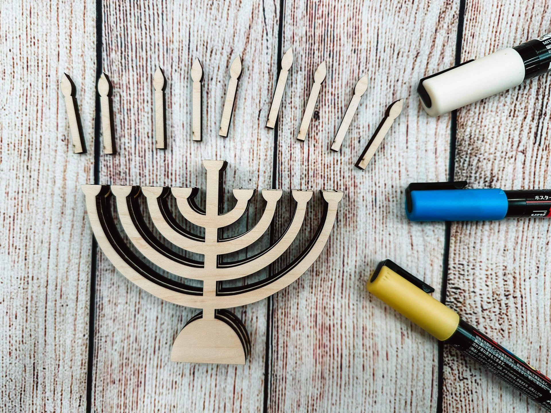 Hudson Valley Makers Co. Crafts Mini Menorah Craft for Kids
