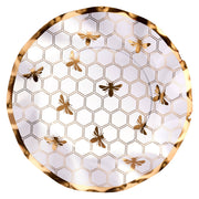 Sophistiplate Dining Plates Honeybee Wavy Paper Side Plates - Set of 8