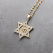 HOTCROWN - Chai Star of David Necklace - 14k Yellow, Rose or White Gold - ModernTribe
