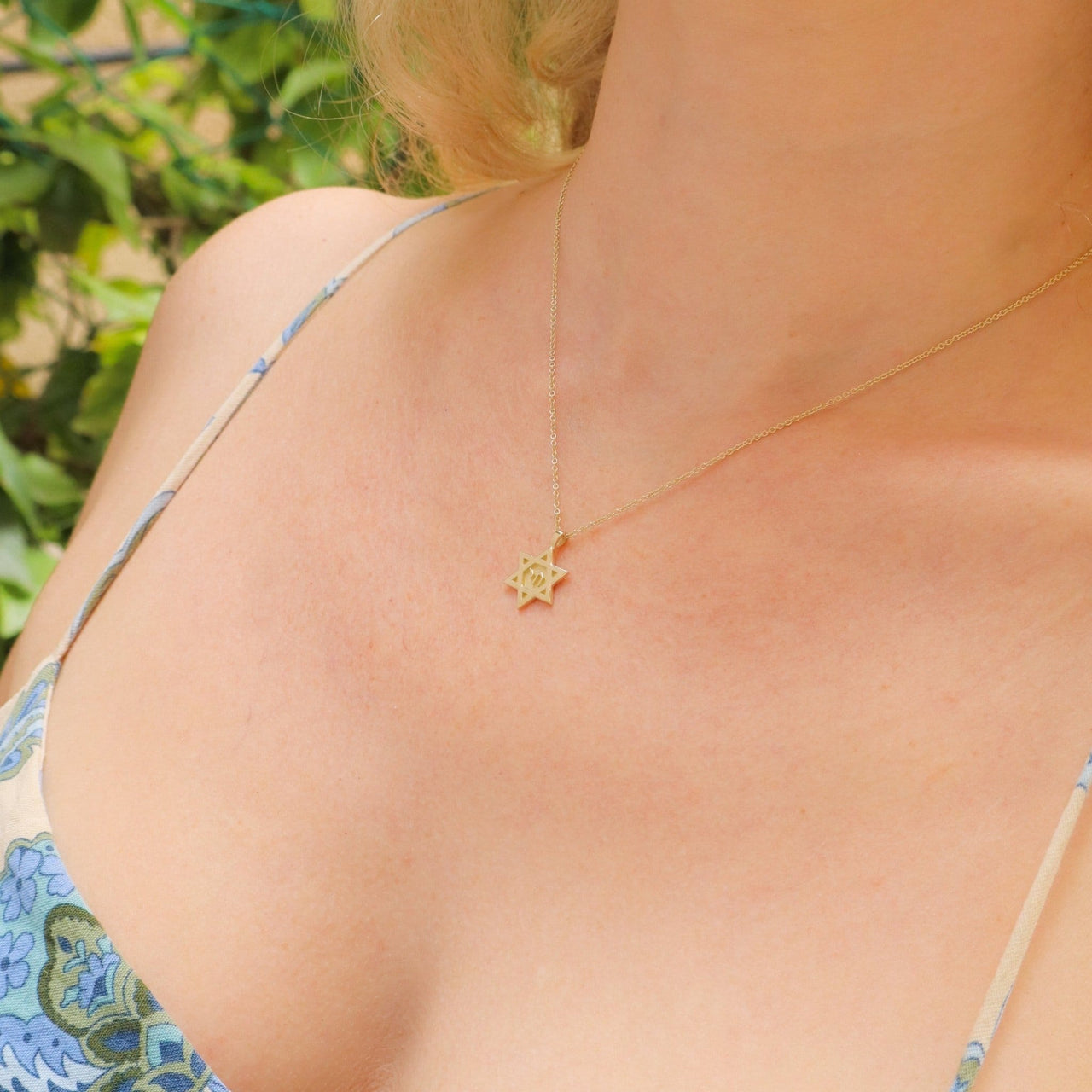 HOTCROWN - Chai Star of David Necklace - 14k Yellow, Rose or White Gold - ModernTribe