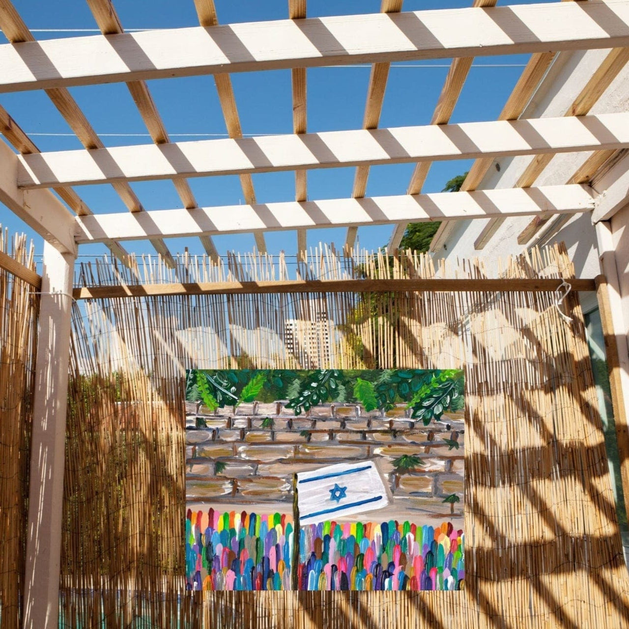 Arielle Zorger Designs Decorations Colorful Kotel Sukkah Banner