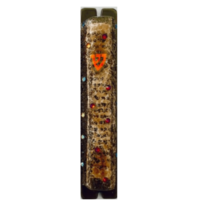 Sandi Katz Mezuzahs Autumn Ember Mezuzah by Sandi Katz