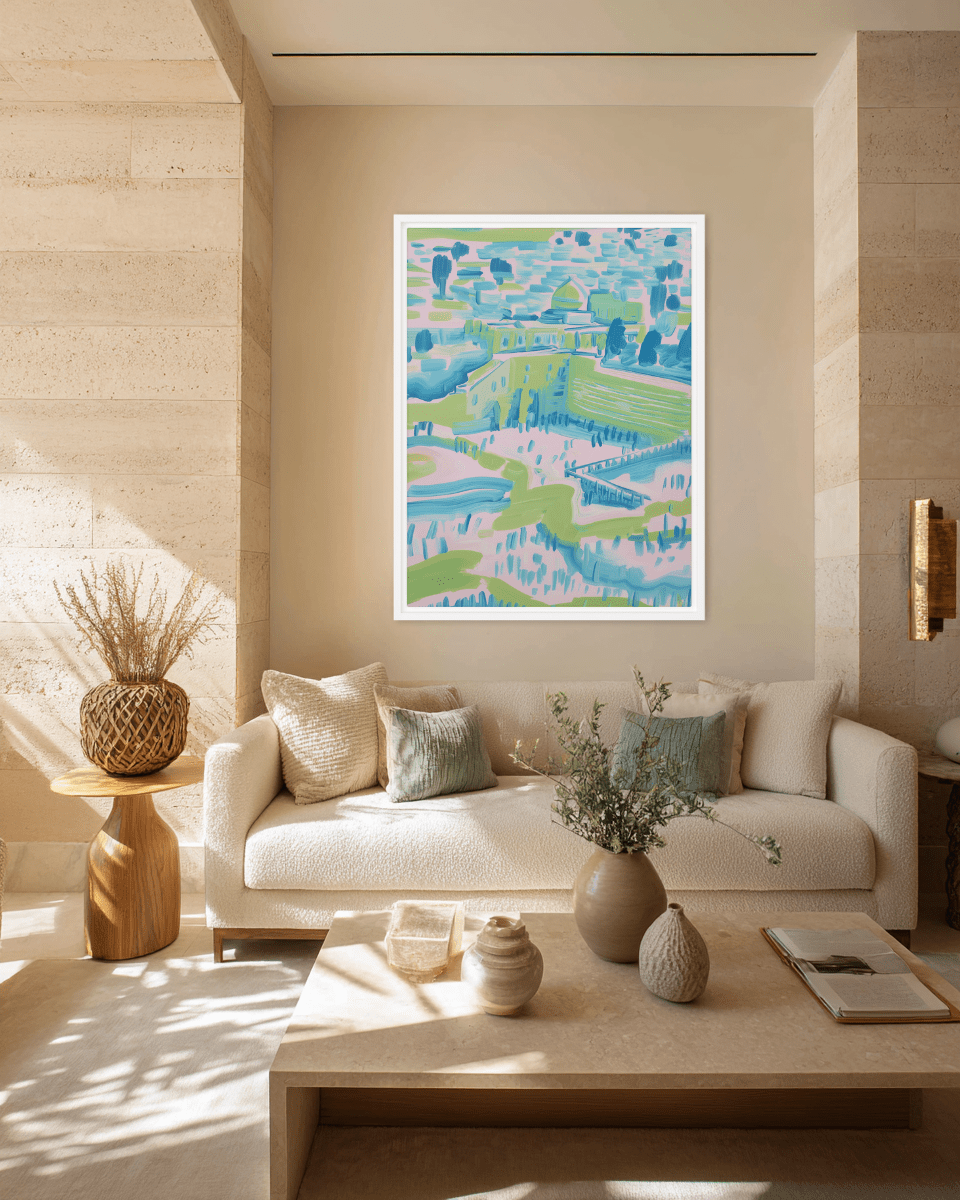 Beraishis - Brushstrokes of the Jerusalem Wall Framed Canvas by Beraishis - ModernTribe