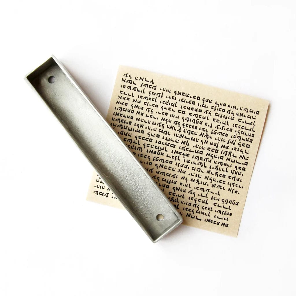 Emily Rosenfeld - Brass Art Deco Mezuzah by Emily Rosenfeld - ModernTribe