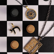 Karma and Luck - 18k Gold - Plated Chai Onyx Necklace - ModernTribe