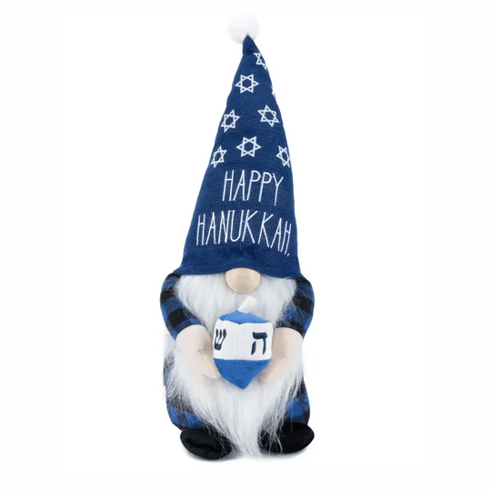 Plush Happy Hanukkah Gnome with Dreidel
