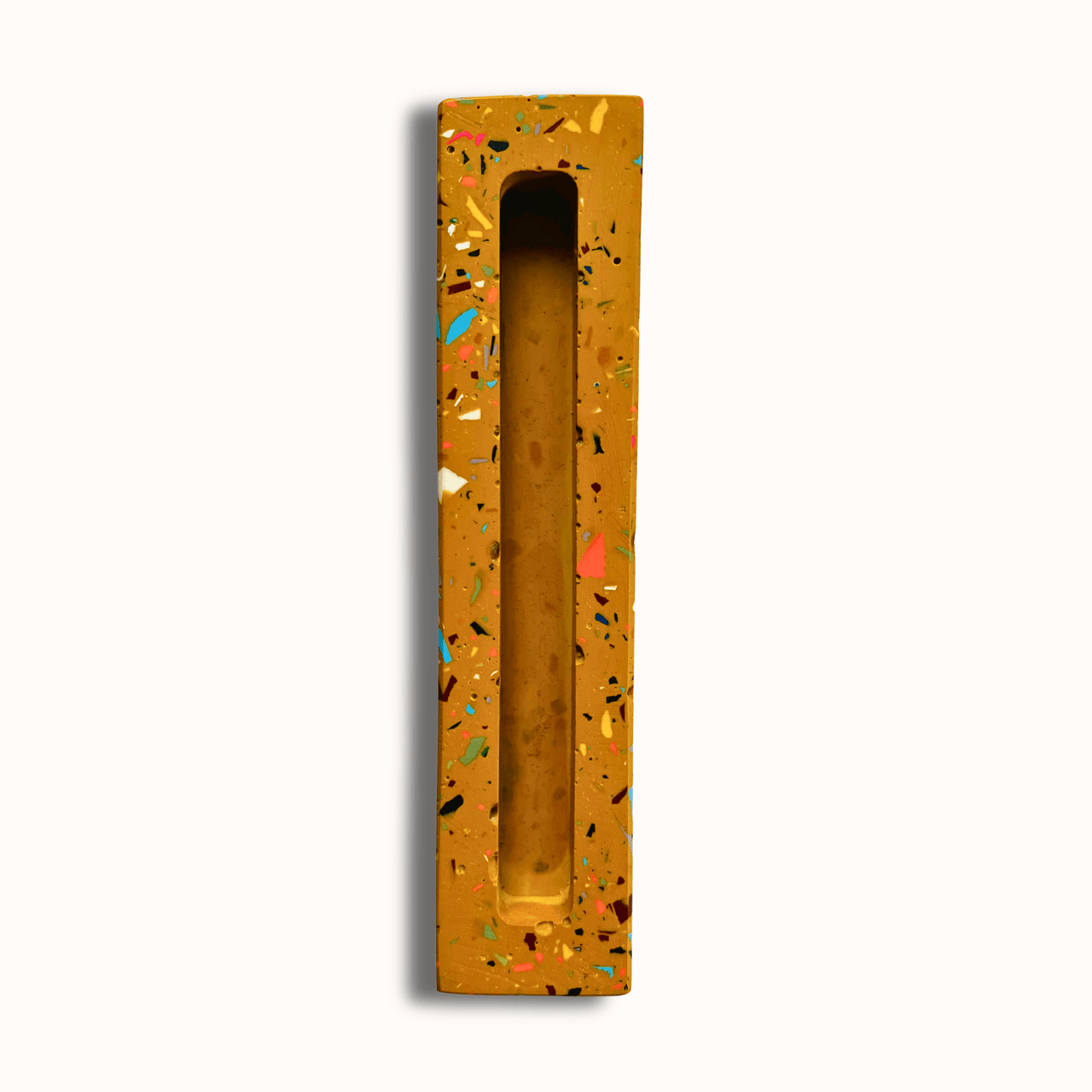 The Materials Design Co. - Sunshine Yellow Rainbow Terrazzo Mezuzah - ModernTribe