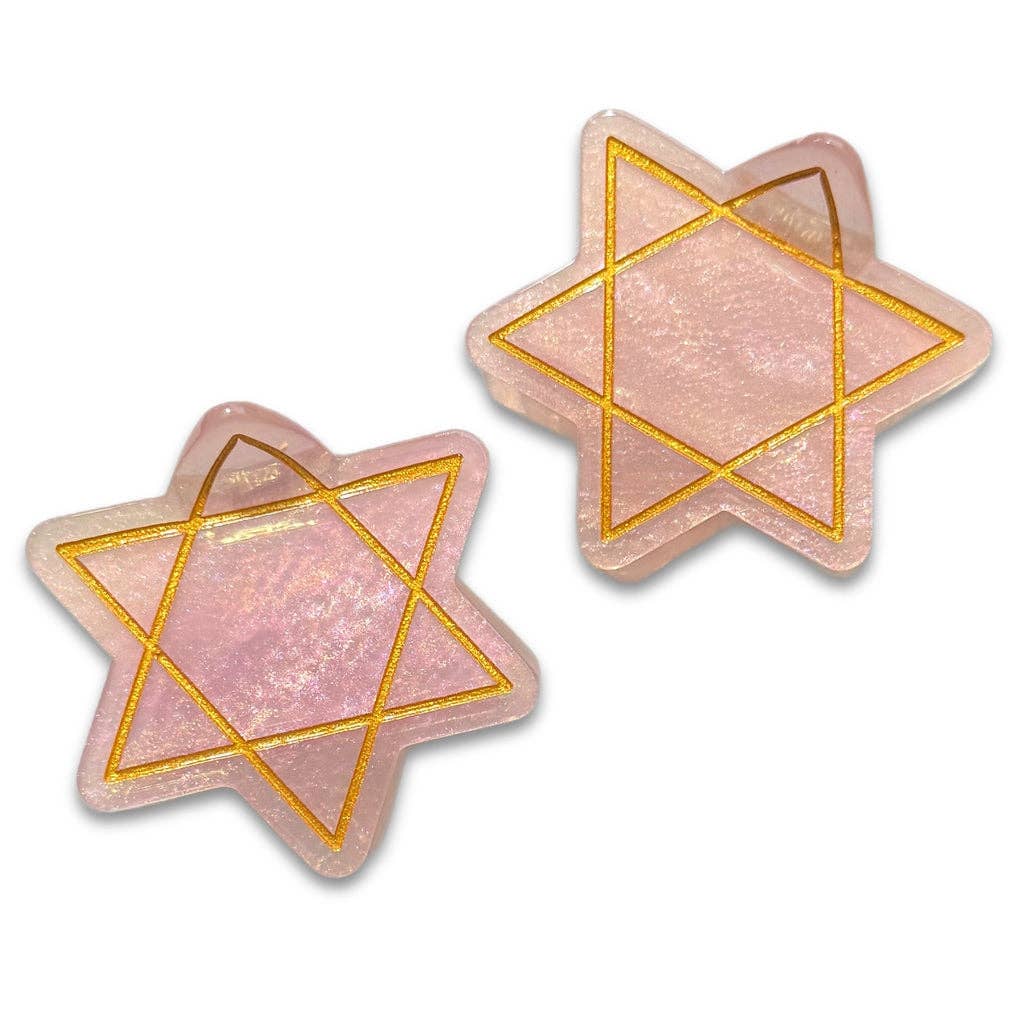 Moo G Clips - Star of David Hair Claw - Pink - ModernTribe