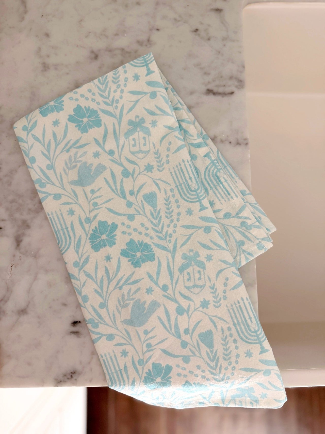 Jewish Together - Hanukkah Bloom Tea Towel - ModernTribe