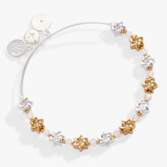 Shiny Two-Tone Star of David Beaded Bracelet by Alex and Ani