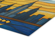 The Rabbi's Wife - New York Skyline Stained Glass Style Challah Board - ModernTribe