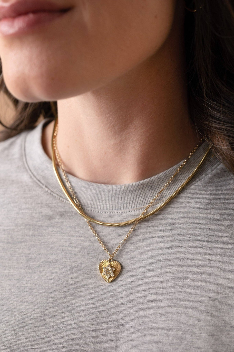 Alex and Ani - Heart and Star of David Two - Tone Necklace by Alex and Ani - ModernTribe