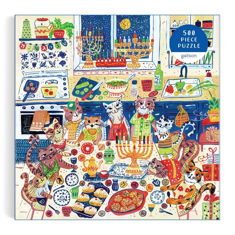 Chronicle Books - Happy Hanukcats Puzzle - 500 Pieces - ModernTribe