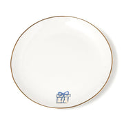 Godinger Dining Plates Gold Rim Hanukkah Appetizer Plates - Set of 4