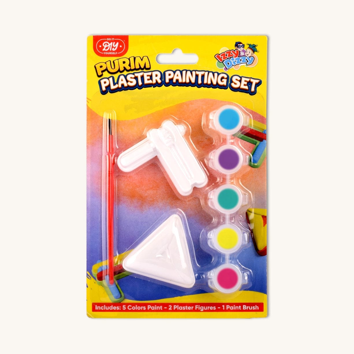 Ner Mitzvah Toys Purim Plaster Painting Set