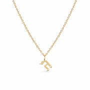 HOTCROWN - Personalized Hebrew Initial Necklace - 14k Yellow, Rose or White Gold - ModernTribe