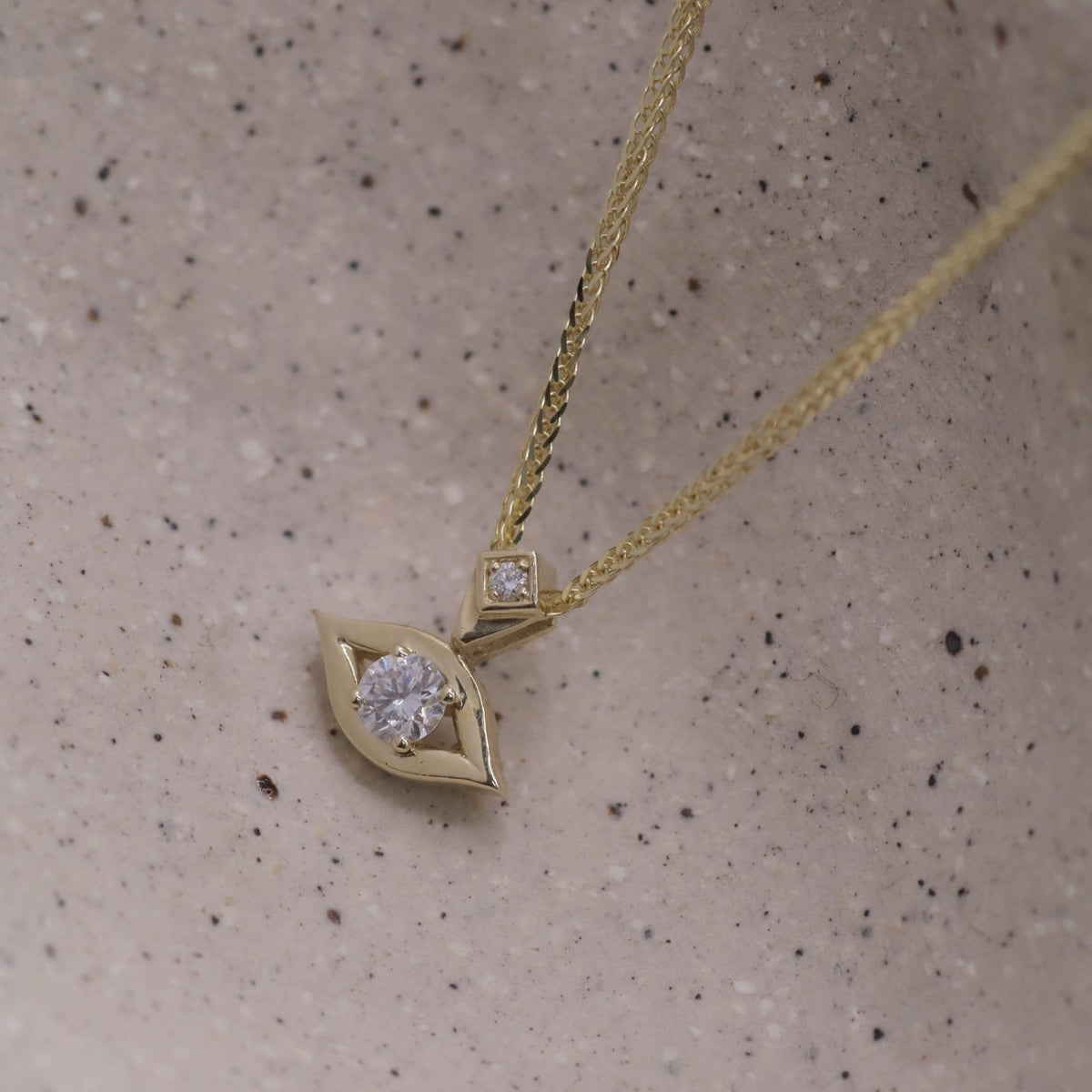 HOTCROWN - Diamond Evil Eye Necklace - 14k White, Rose or Yellow Gold - ModernTribe