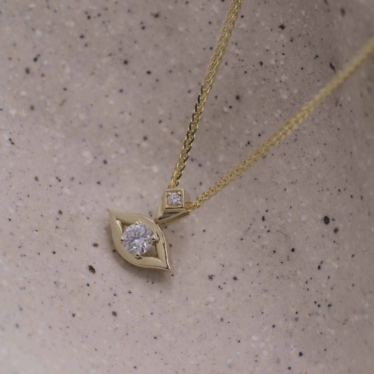 HOTCROWN - Diamond Evil Eye Necklace - 14k White, Rose or Yellow Gold - ModernTribe